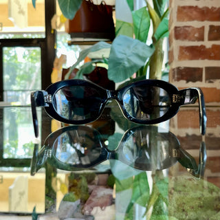 CELINE CL40194U Black Oval Acetate Sunglasses