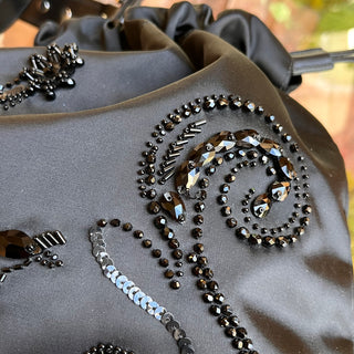 PRADA Beaded Nylon Crossbody Bag