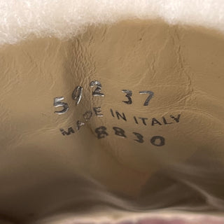 PRADA Beige Leather Shearling Slides SZ 37 (US 7)