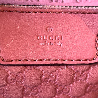GUCCI Joy Boston Purple Guccissima Embossed Leather Satchel Bag