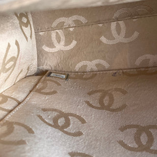 CHANEL Chocolate Bar Beige Caviar Leather Bag Tote