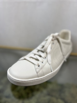 GUCCI Perforated GG White Leather Sneakers SZ 40