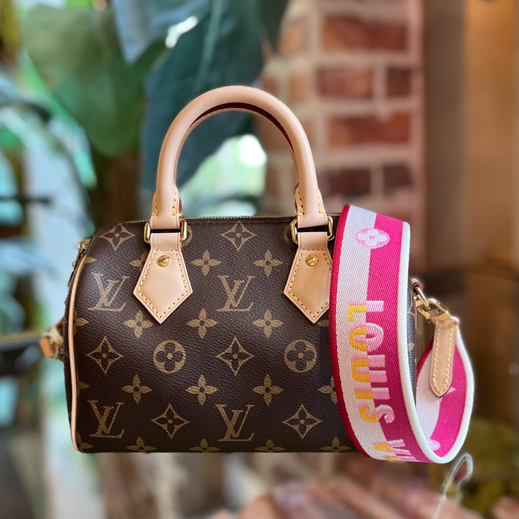 Louis Vuitton Speedy Bandouliere 20 Pink in Calfskin Leather with