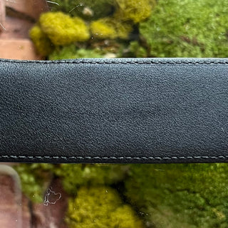 GUCCI GG Debossed Guccissima Black Leather Belt SZ 95/38