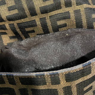 FENDI Baguette Brown FF Zucca Canvas Vintage Shoulder Bag