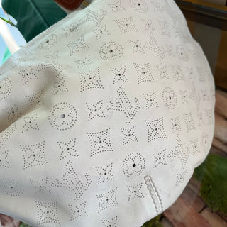 LOUIS VUITTON Limited Edition Onatah GM White Mahina Leather Bag
