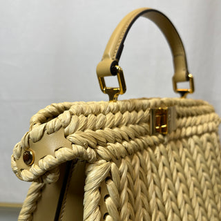 FENDI  Peekaboo IseeU Raffia Small