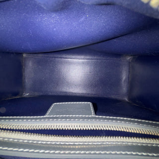 DIOR Metallic Patent Micro-Cannage Gradient Medium Lady Dior Silver Blue