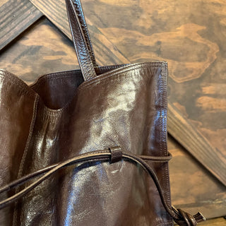 BOTTEGA VENETA Vintage Brown Leather Square Tote