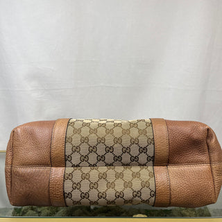 GUCCI GG Supreme Twins Medium Brown Tote