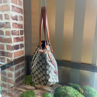 GUCCI GG Canvas Web Jolicoeur Tote