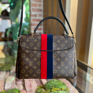 LOUIS VUITTON Georges MM Monogram Striped Canvas Satchel