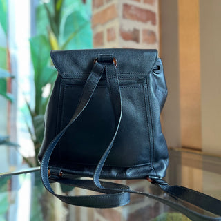 CHANEL Vintage Black Caviar Leather Tortoise CC Backpack Bag