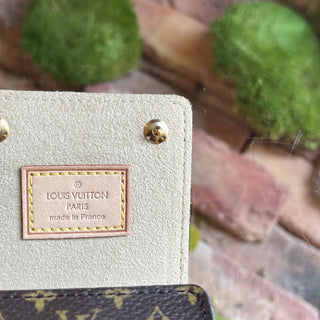 LOUIS VUITTON Mini Brown Monogram Canvas Folding Jewelry Case