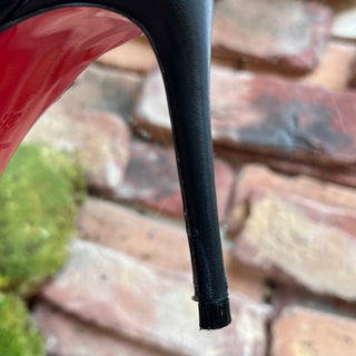 LOUBOUTIN Black Leather Stud Heels SZ 36 (US 6)