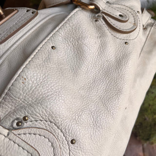 CHLOE Paddington Medium Argent Leather Satchel