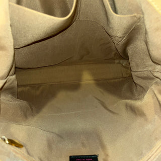 FURLA Beige Brown Rattan Tote