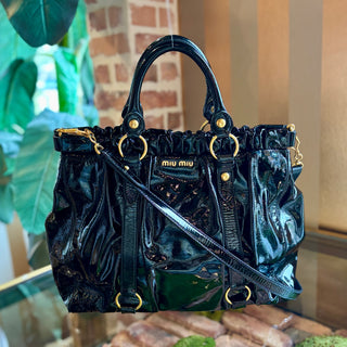 MIU MIU Black Patent Bag