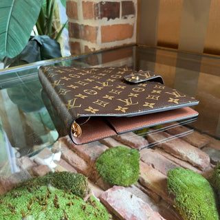 LOUIS VUITTON Brown Monogram Canvas Large Ring Agenda Cover