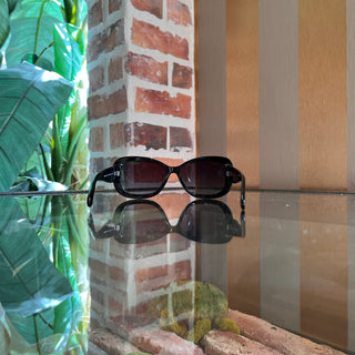CHANEL 5468-B Black Acetate Square Sunglasses