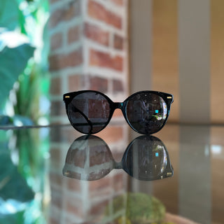 VERSACE MOD. 4442 GB1/87 Medusa Black Acetate Round Sunglasses