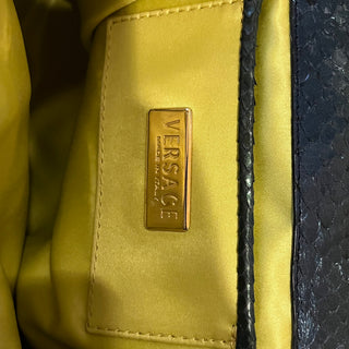 VERSACE Python Multicolor Medusa Frame Top Handle Bag