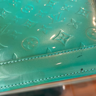 LOUIS VUITTON Monogram Vernis Alma Turquoise PM
