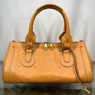 CHLOE Aurore Padlock Caramel Satchel