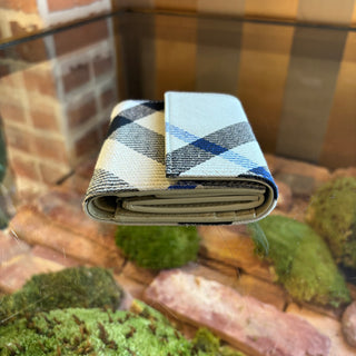 BURBERRY Compact Check Pattern Trifold Wallet