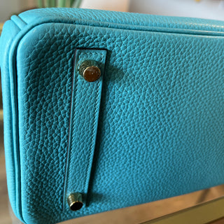 HERMES Bleu Paon Togo Birkin 30