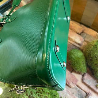 LOUIS VUITTON Alma PM Green Epi Leather Top Handle Bag