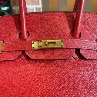 HERMES Birkin 35 Rouge Casaque Togo