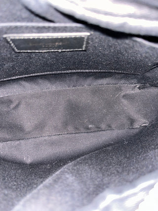 SAINT LAURENT Lou Black Calfskin Matelasse Monogram Crossbody Bag