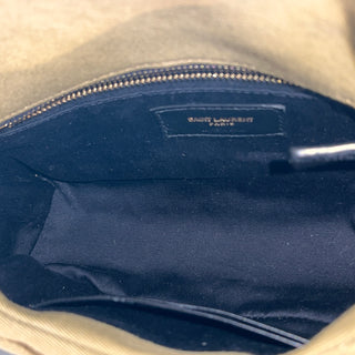 SAINT LAURENT Loulou Puffer Mini Quilted Canvas Shoulder Bag