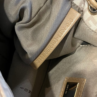 FENDI Medium Drawstring Flap Zucca Canvas Leather Hobo Bag