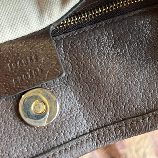 GUCCI Horsebit 1955 Messenger Maroon Gg Monogram Canvas Crossbody Bag