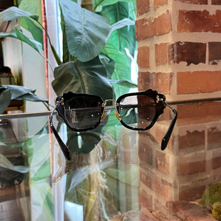 MIUMIU BP29011017 Black Acetate Crystal and Stone Embellished Sunglasses