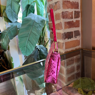 LOUIS VUITTON Pochette Accessories Limited Edition Pink Leather Cosmic Blossom Shoulder Bag