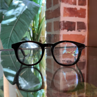 SAINT LAURENT SL145 006 Black Wayfarer Acetate Eyeglasses