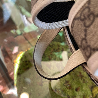 GUCCI Ophidia Small White GG Web Canvas Stripe Backpack