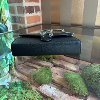GUCCI Black Leather Dionysus Wallet On Chain