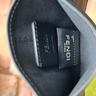 FENDI Black Leather Logo Card Holder