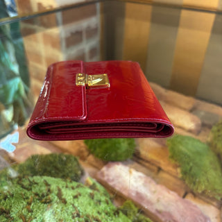 LOUIS VUITTON Red Vernis Card Wallet