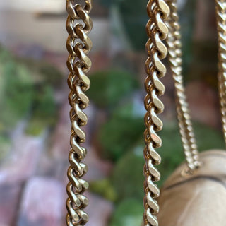 SAINT LAURENT Small Croc Nubuck Niki Shoulder Bag