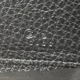 GUCCI Black Leather Guccissima Zip Around Wallet