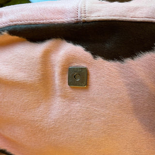 FENDI Mama Pink Brown Cow Print Pony Hair Shoulder Bag