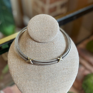 DAVID YURMAN Two-Toned Double Row Cable X Choker