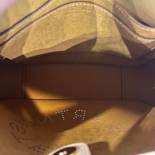 STELLA MCCARTNEY Logo Crossbody Smooth Alter Mat Vegan Leather Perforated Crossbody Bag