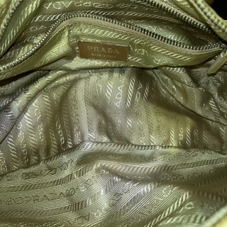 PRADA Beige Tessuto Double Pocket Shoulder Bag