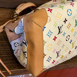 LOUIS VUITTON Ursula White Monogram Multicolore Canvas Bag